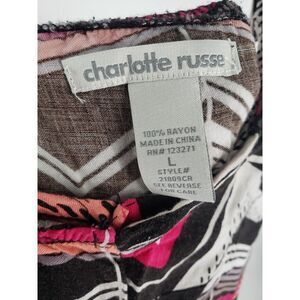 Charlotte Russe Size Large Evening Out Sleeveless Geometric‎ Chevron Print Dress